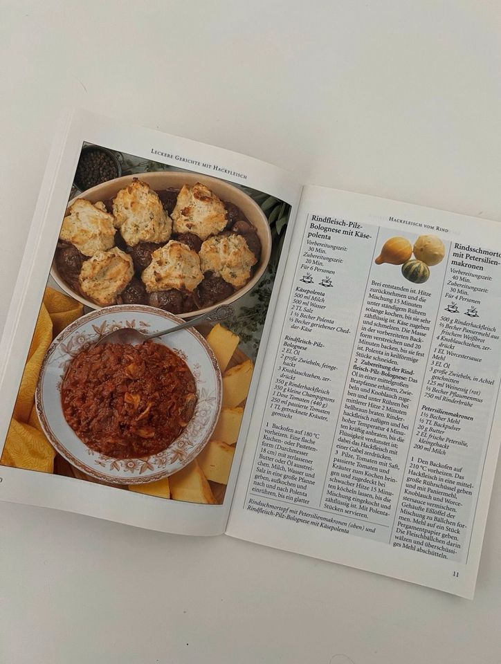 Kochbuch / Backbuch / Rezepte Leckere Gerichte mit Hackfleisch in Hanau