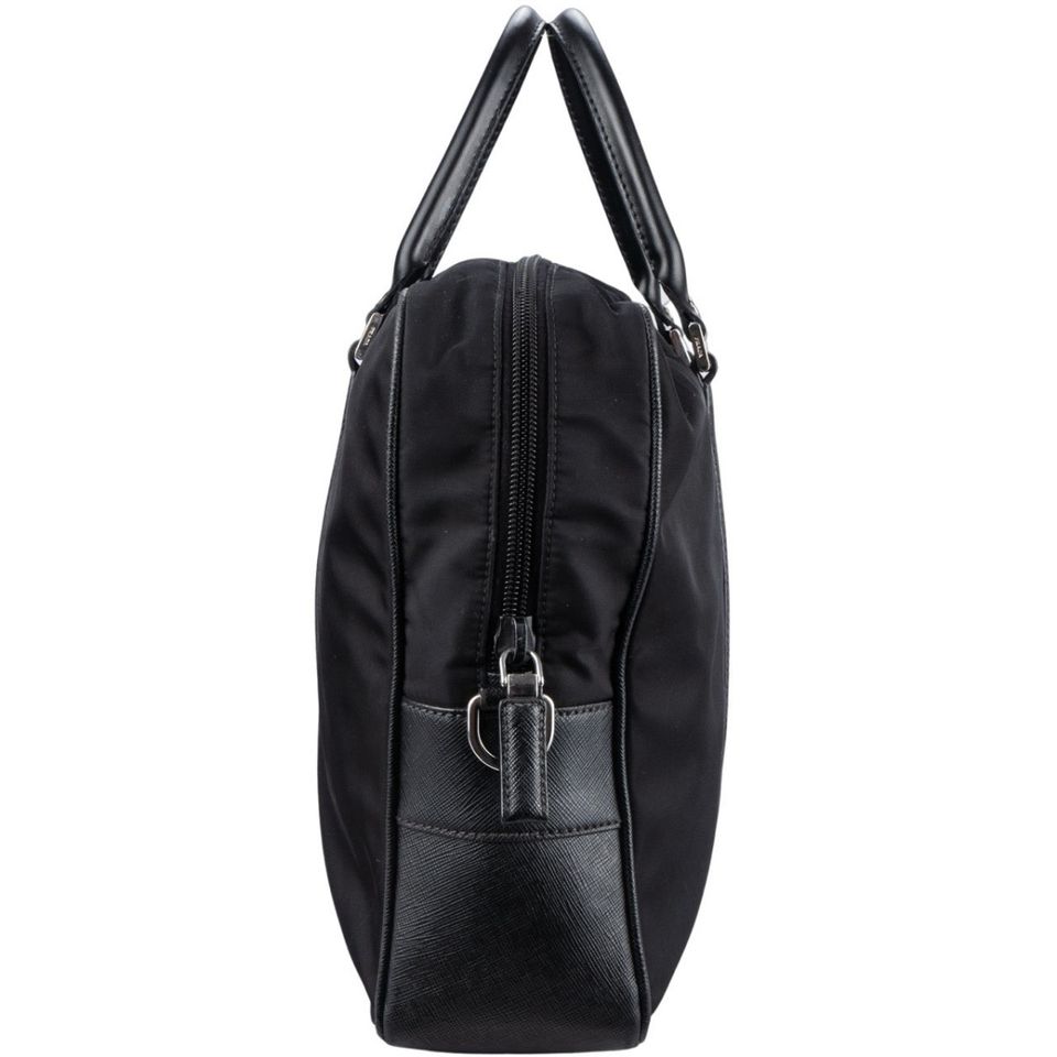 Prada Black Nylon Triangle Business Bag in Halle