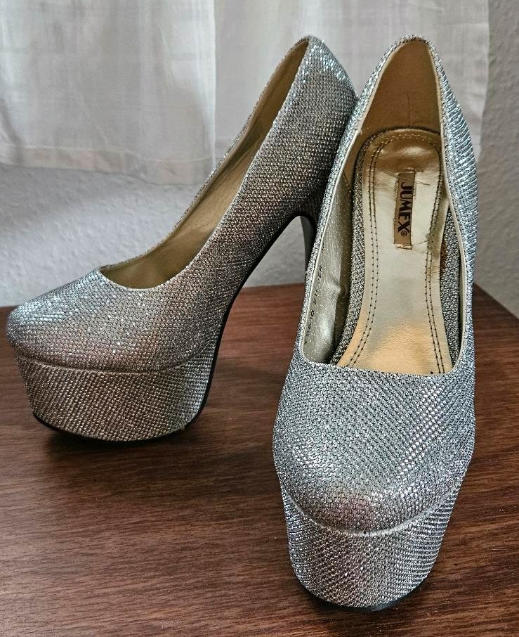 Highheels pumps 38 Silber glitzer in Küps