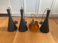 4 x Pendelleuchte Modern Metall | Ø 19 cm | Schwarz Gold | E27 Nordrhein-Westfalen - Höxter Vorschau