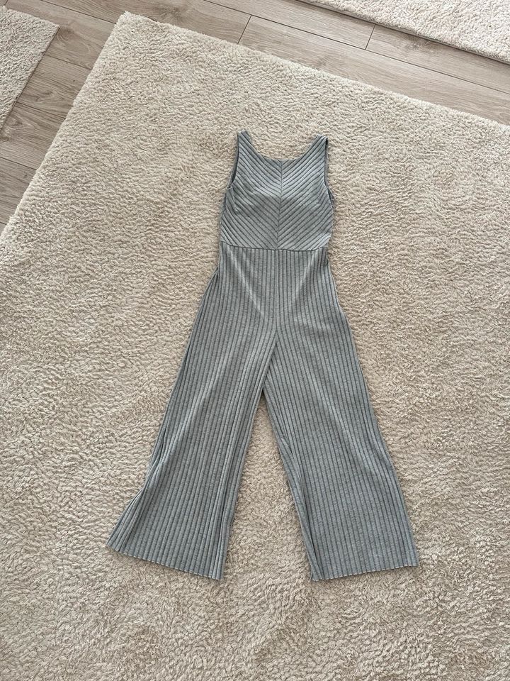 Overall Jumpsuit grau Stoff Mango XS 34 in Hamburg