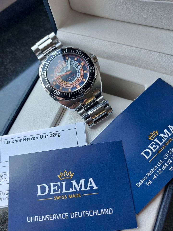 Automatik Diver Swiss Made Delma Automatic Taucher Uhr 50 ATM in Bad Boll