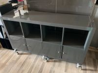 IKEA Kallax 2x4 hochglanz dunkelgrau München - Au-Haidhausen Vorschau