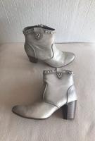 Stiefeletten in silber metallic mit Nieten, Größe 39 Bayern - Schöllkrippen Vorschau