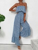 Damen Jumpsuit mit Blümchen M Blau Düsseldorf - Golzheim Vorschau