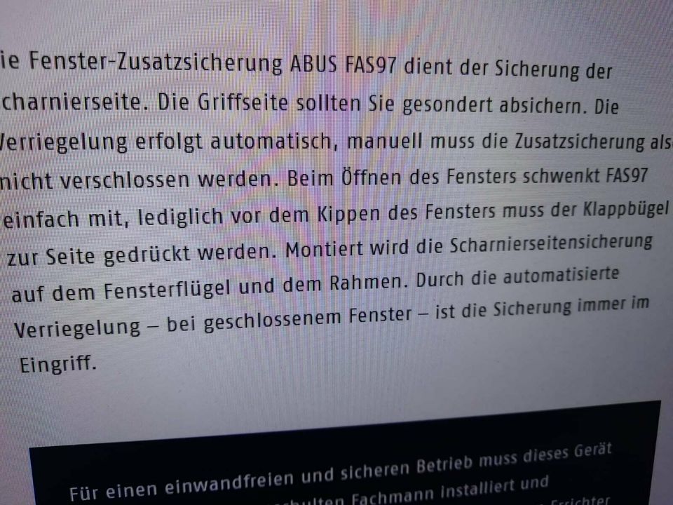 Fenstersicherung Schanierseiten-Sicherung Abus FAS97 braun in Hamburg