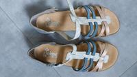 Sandalen Rieker 1 cm Absatz, blau, bronze, silber Leipzig - Schönefeld-Abtnaundorf Vorschau