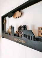 Skyline MÜNCHEN aus Holz, Garderobe, Geschenk Bayern - Piding Vorschau