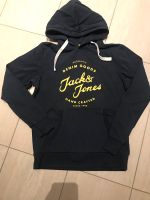 Jack & Jones Hoodie in Blau mit gelber Schrift Gr.S  Neuwertig Hessen - Kriftel Vorschau