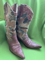 Tolle Vintage-Western-Boots, Leder / Wildleder, selten getragen Hessen - Fronhausen Vorschau