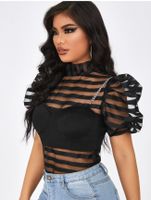 Bluse / Oberteil transparent schwarz Größe L/XL NEU Hessen - Offenbach Vorschau