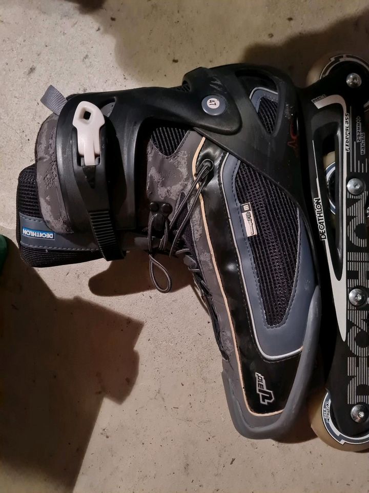 Inliner Inline Skates Decathlon Größe 47 schwarz grau Herren in Neustadt an der Weinstraße