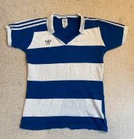 Adidas blau weiß gestreiftes Vintage Fußball Shirt (80er) in XS Hamburg-Nord - Hamburg Eppendorf Vorschau