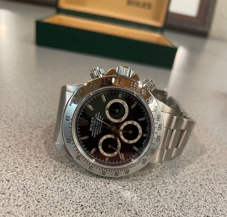 Rolex Daytona Zenith Stahl Ref. 16520 Schwarz Chrono 1994 in Aschaffenburg