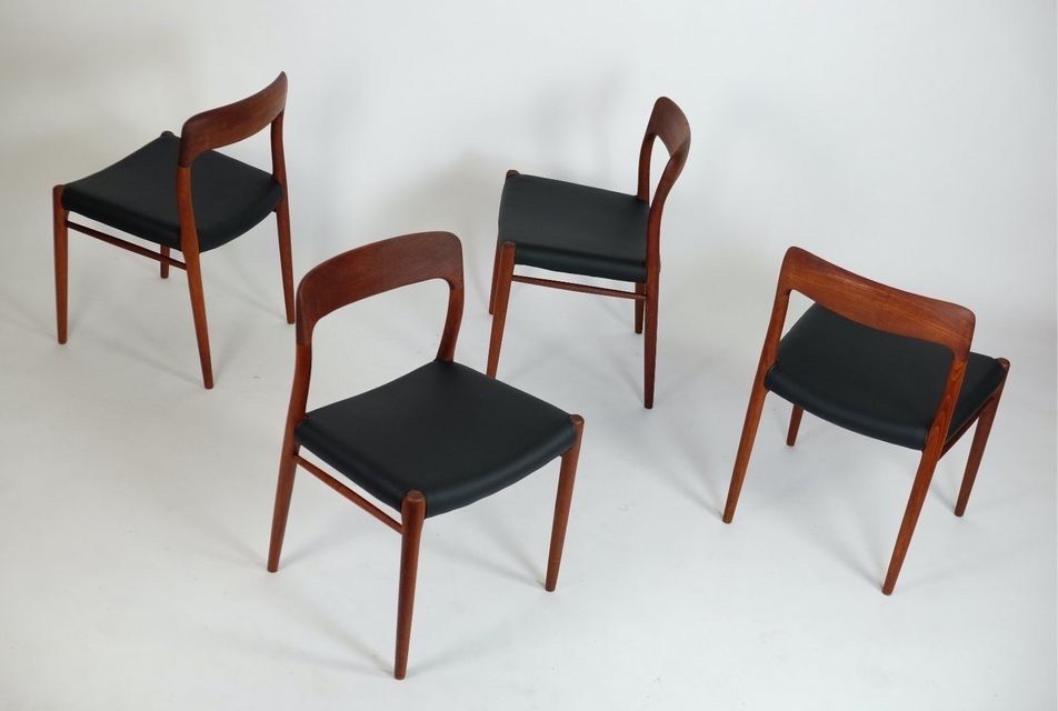 4x Niels Møller #75 Teak Stuhl Dining Chair MidCentury 60s Möller in Berlin