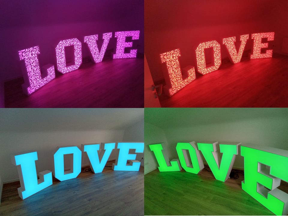 Leuchtbuchstaben Buchstaben "LOVE" XXL für DEINE Hochzeit in Balingen