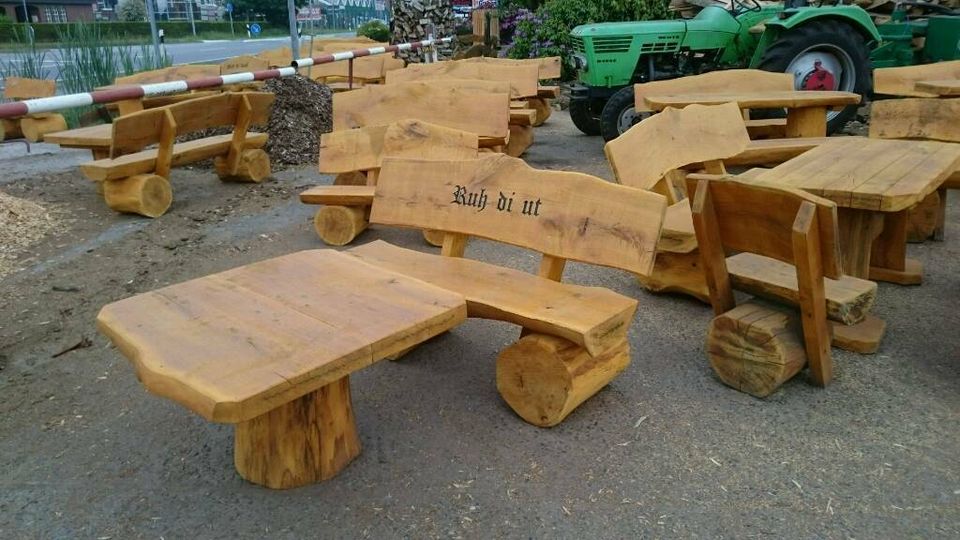 Gartenbänke Eiche Lärche Gravur Geschenkidee Hochzeit Geburtstag in Aurich