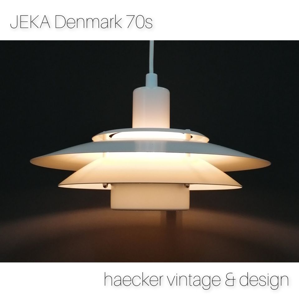Lampe zu danish design JEKA mid century poulsen teak 70er in Köln