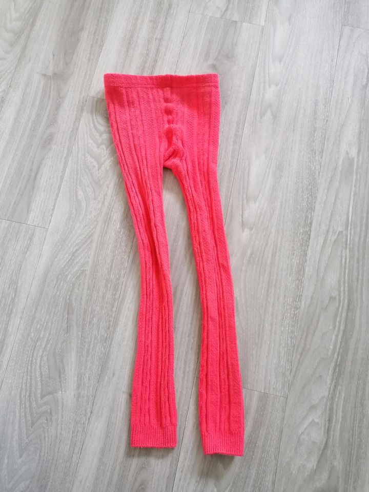 Mini BODEN Strickstrumpfhose Gr 128 rot Leggings Strickleggings in Rietberg