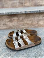 Birkenstock Florida weiches Fußbett Silber metallic Nordrhein-Westfalen - Minden Vorschau