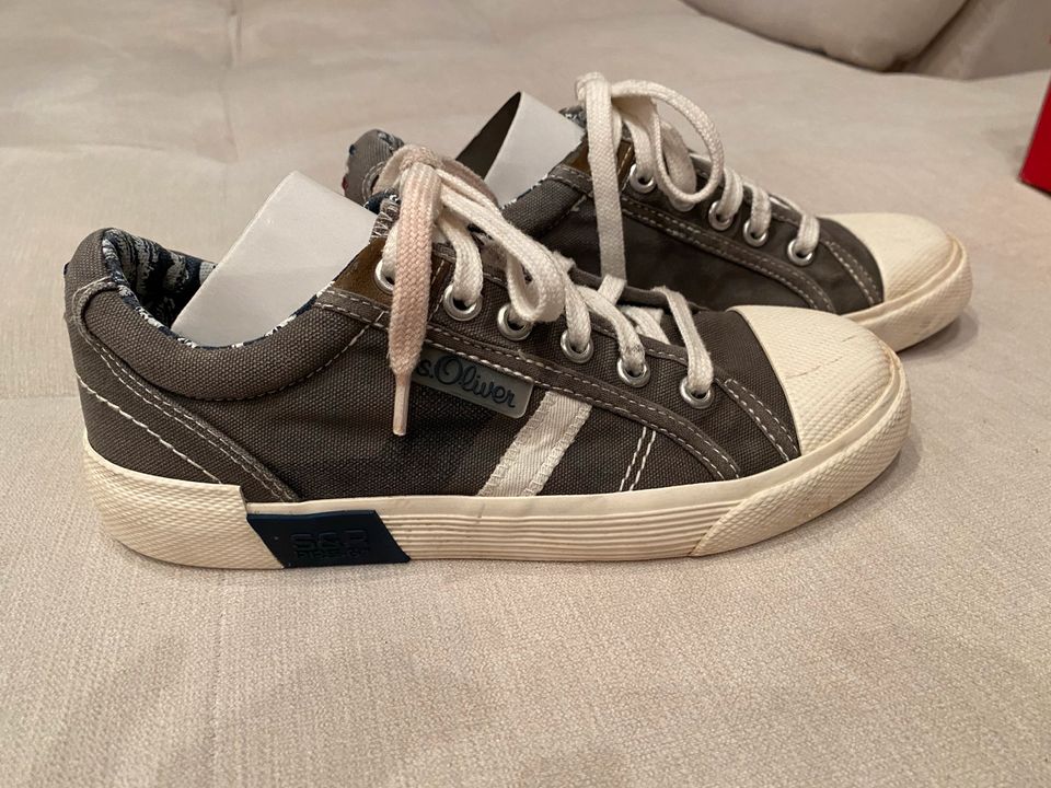 Halbschuhe Jungen S. Oliver Gr 34 grau Canvas Sneaker Schnürschuh in Trossingen