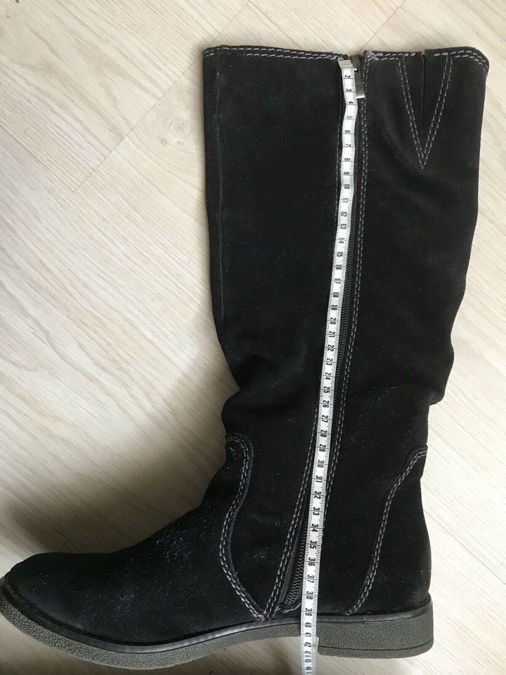 ✨Wie neu✨ Marco Tozzi Wildleder Stiefel schwarz gefüttert 41 in Hördt