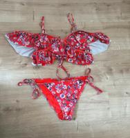H&M Bikini Set rot mit Blumen, Größe M Niedersachsen - Harsum Vorschau