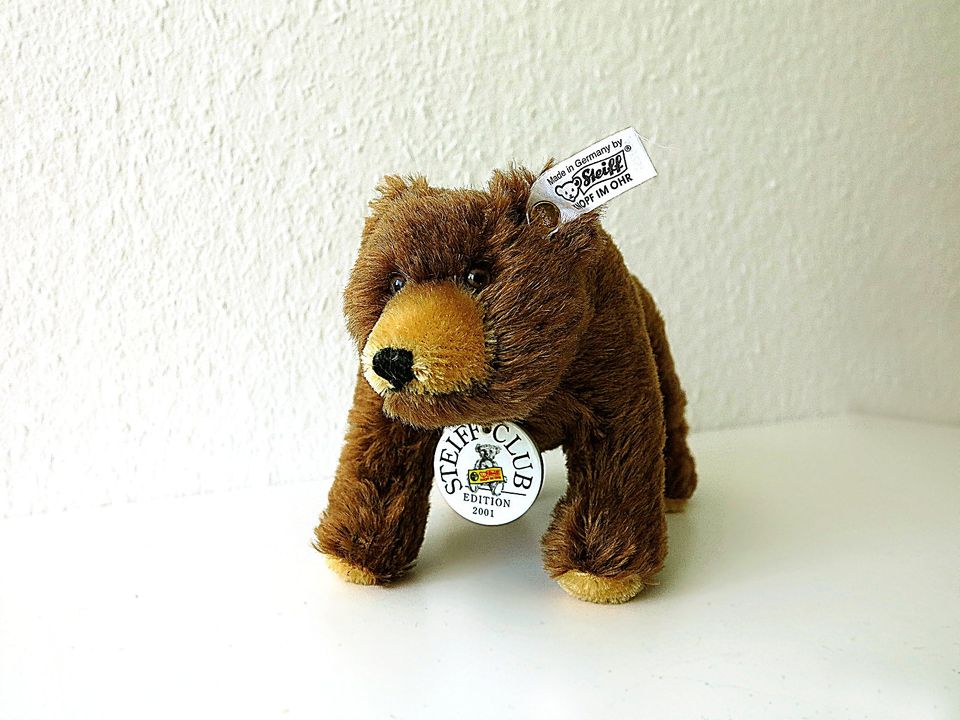 Teddy STEIFF 420252 „Brummbär mit Stimme“ Mohair braun HxB=13x24c in Lüneburg