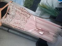 Tüll Pailletten BALLKLEID Cocktailkleid Gr 42 Rosé Hochzeit Taufe Hessen - Baunatal Vorschau