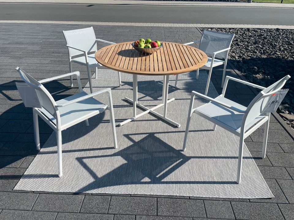 GLOSTER/DEDON Teak /Tischgruppe NP 4850 € Esstisch + 4 Stühle in