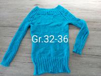 Hand-Made Strick-Pullover Gr. 32-36 Türkisblau Hessen - Ginsheim-Gustavsburg Vorschau