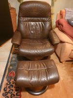 Stressless Ekornes brauner Leder Sessel Consul mit Hocker Hessen - Kassel Vorschau