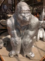 XXL Deko Figur Gorilla King Kong Affe Silber Garten Outdoor Neustadt - Hohentor Vorschau
