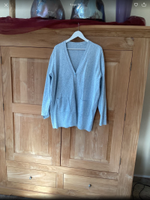 COS, Strickjacke, Aqua-weiß meliert, lang, Gr. L, 100 % BW Niedersachsen - Meppen Vorschau