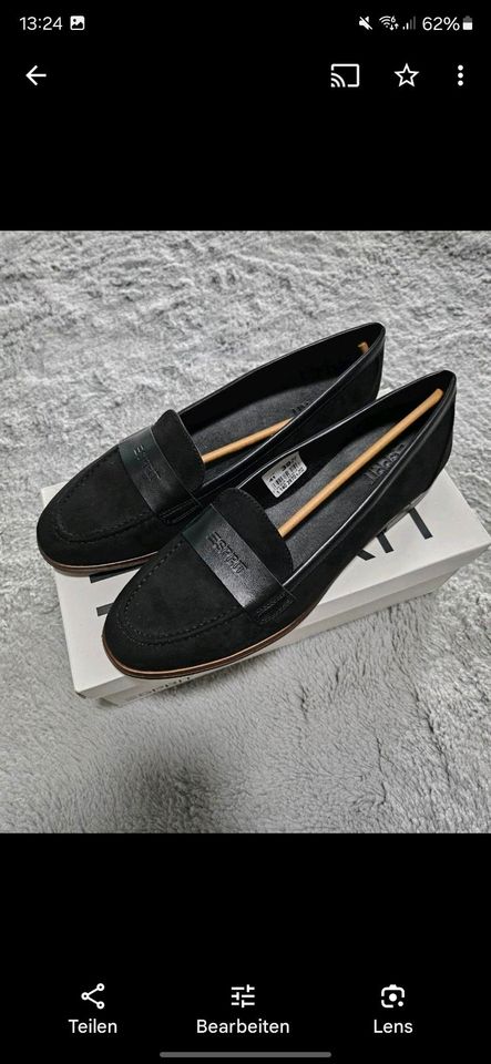 Esprit Damen Halbschuh Loafer Slipper Schwarz 41 neu in Osnabrück