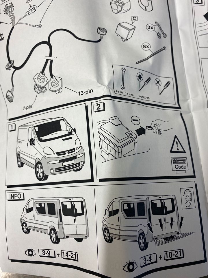 Opel Vivaro E-Satz Anhängerkupplung 13 Polig Neu in Ruhmannsfelden