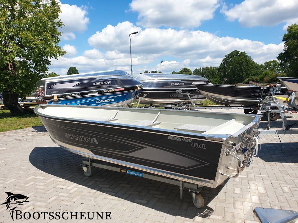 Angelboot Aluboot Aluminiumboot Motorboot Marine sofort verfügbar in Oranienburg