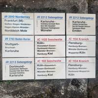 Orig Bundesbahn Zuglaufschilder ZLS DB Bahn Zug Schilder 28 Thüringen - Nordhausen Vorschau