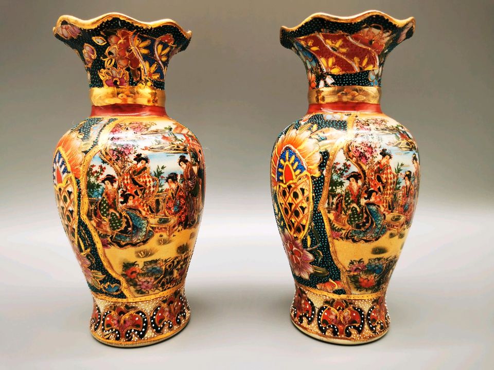 2x Alte ChinesischeVasen Japanisch Porzellan China Dekoration in