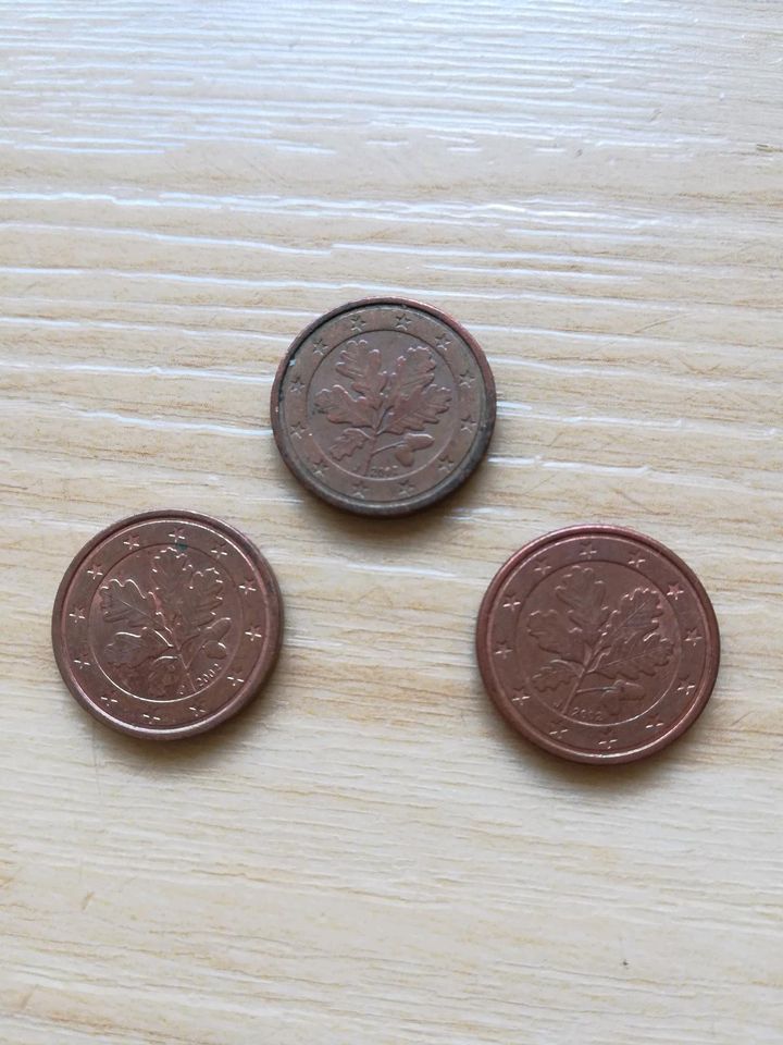 1 cent münze 2002 J für Sammler 3 Stück in Lörrach