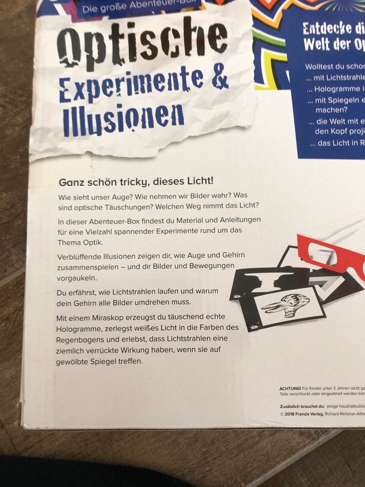 Abenteuer-Box Optische Experimente und Illusionen in Zölkow