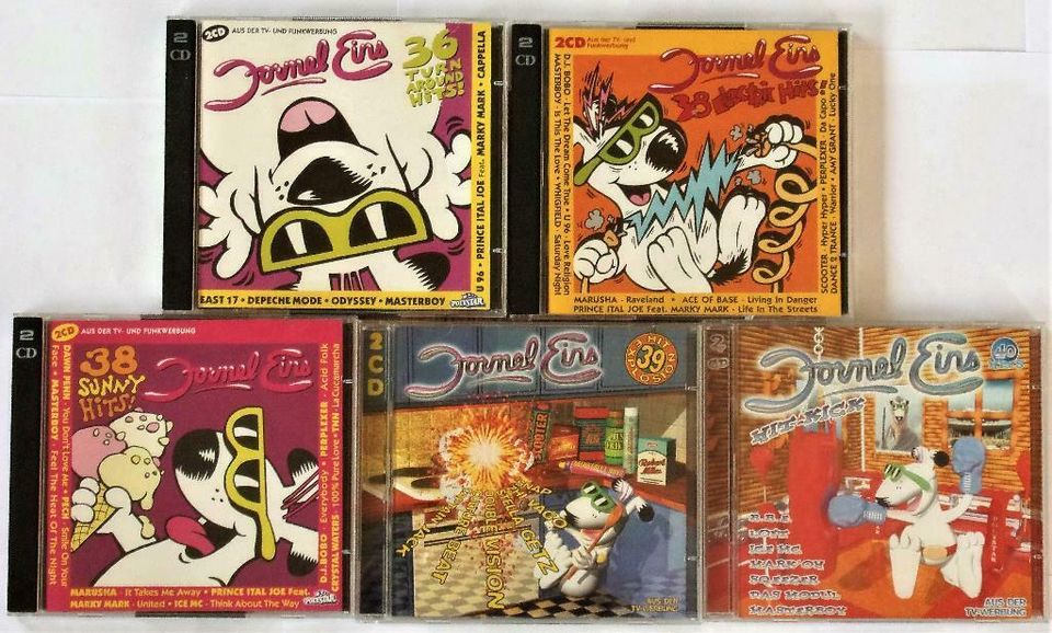 5 Formel Eins CD´s 90er Jahre! Tolle Sampler Sammlung Doppel-CDs in Wahrenholz