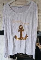 Shirt , T-Shirt , Maritim , Anker , Pailletten Gr. 48 Häfen - Bremerhaven Vorschau