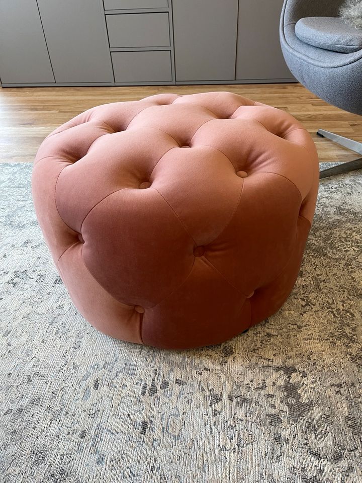 Puff Pouf Altrosa wie neu Sitzsack Hocker samt home24 nicht Ikea in Dietzenbach