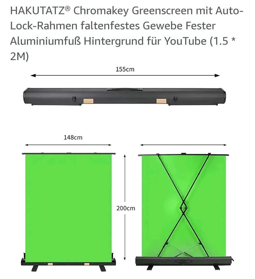 Green Screen - Hakutatz - Hintergrund für Youtube TikTok Videos in Sinsheim