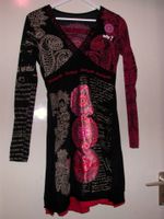 Kleid Herbst schwarz rot Blumen langärmelig Desigual Gr. S 36 Nürnberg (Mittelfr) - Mitte Vorschau