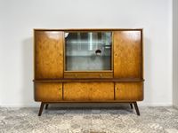 WMK Zeitlos schöner und gut erhaltener Mid-Century Wohnzimmerschrank von PGH Zeulenroda in Mahagoni & Birke # Schrank Vitrine Highboard Schrankwand Vitrinenschrank Sideboard DDR 50er 60er Vintage Roc Friedrichshain-Kreuzberg - Friedrichshain Vorschau