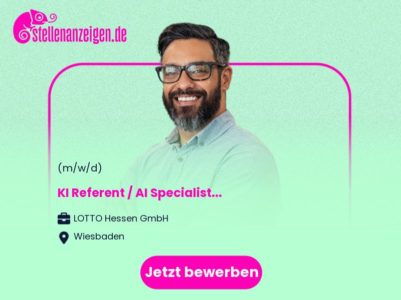 KI Referent / AI Specialist (m/w/d) in Wiesbaden