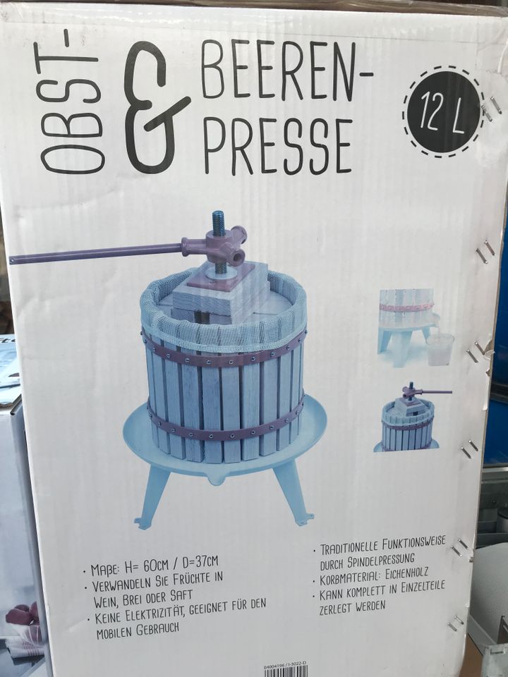 Obst & Beerenpresse 12l in Schwabach