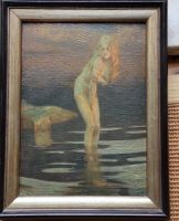 Jugendstil: Bild um 1920 - Mädchen beim Baden im Mondlicht Berlin - Tempelhof Vorschau